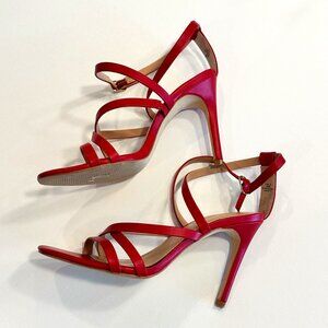 BCBGeneration Red Strappy Heels - Size 8.5